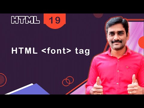HTML video tutorial - 19 - html font tag HTML video tutorial - 19 - html font tag