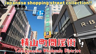 【4k商店街】横山町問屋街を散歩。Yokoyamacho Wholesale District／2024.11