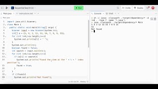 19. Java Sequential / Linear Search