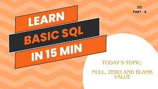 Null Values | NULL Vs Zero Vs Blank or Empty String in SQL | Beginners Tutorial part 8