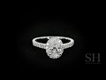 classic oval halo diamond engagement ring w0330 1.02ct