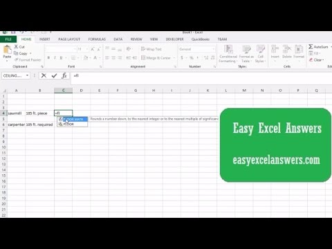 Using The Floor Function In Microsoft Excel Excel Floor Ceiling