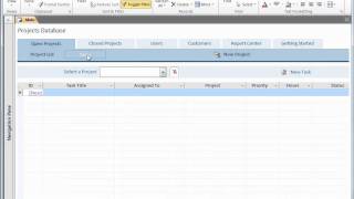 Microsoft Office Access 2010 -Use the Projects Web Database template www.windowstechnet.com