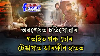 অৱশেষত গভাইট গৰু চুৰক উত্তম মধ্যম টেঙাখাট আৰক্ষীৰ