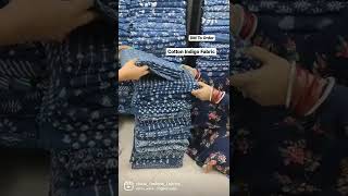 Indigo Fabric For Women's Dresses | Indigo Organic Cotton Prints