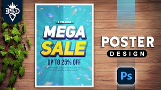 Mega Sale Poster Design in | Photoshop 2021 Tutorial |