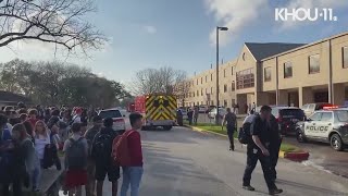 Raw video: Ambulance leaves campus after a student was shot at Bellaire High School