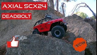 Axial SCX24 Red Deadbolt First Run Trail and Crawl