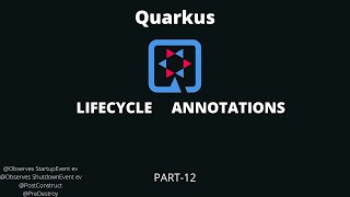 PART-12 | QUARKUS lifecycle annotations #quarkus #quarkuslifecycle#java