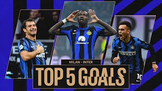 LA THU-LA, DEKI E...🤯🖤💙 | INTER HISTORY | TOP 5 GOALS vs MILAN ⚽