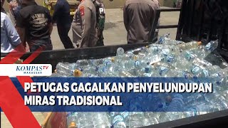 Petugas Gagalkan Penyelundupan Miras Tradisional