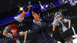 【MMD艦これ】Loveドッきゅん【天龍・ガングート・初月・嵐・野分】