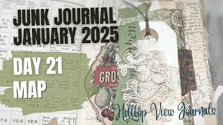 Junk Journal January 2025 - Day 21 “Map” #junkjournaljanuary