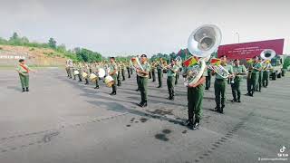 Medan Sri - Latihan Perbarisan Penghargaan Pegawai Kanan TDM - Pancaragam Pusat Kor Armor Diraja