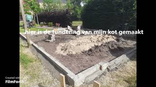 de fundering van mijn kot/werkplaats