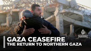 Palestinians continue the long walk home to north Gaza to reunite and rebuild