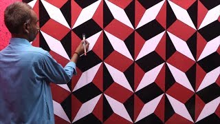 optical illusion 3d wall design | 3d wall painting | 3d wall decoration effect | interior design