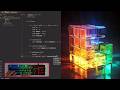 Coding Tetris Game in Python - No Talking - Background Music
