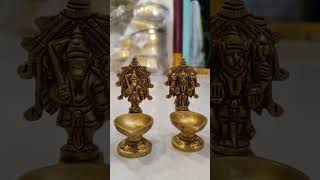 Brass Dasavataram deep set… Dm to order.. #brass #dasavatharam #diya #ytshorts