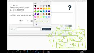 Multiplying Polynomials (Delta Math)