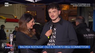 Parla Olly, il favorito per gli scommettitori - La vita in diretta 12/02/2025