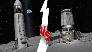 Best Moon Lander? Starship HLS vs. Blue Moon