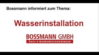 WASSERINSTALLATION in Stuttgart - Neue Wasserleitung und Rohr für Ihr Bad \u0026 Haussanierung