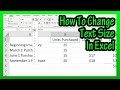 How To Increase, Change Or Make Text (Or Font) Size Larger In Excel Explained