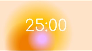 Orange Aura Pomodoro Technique 25 Minute Timer with 5 Minute Breaks | Study and Focus timer