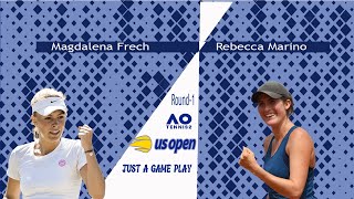 Magdalena Frech    vs   Rebecca Marino         | 🏆 ⚽ US 2022 Open    (29/08/2022) 🎮  (AO Tennis 2)