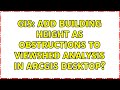 GIS: Add building height as obstructions to viewshed analysis in ArcGIS Desktop?