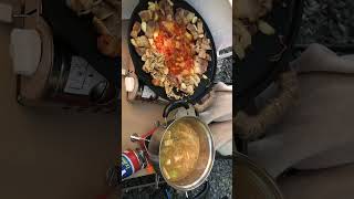 된찌와삼겹살 아침부터 거하게 먹기 #솔캠 #camping #먹방 #삼겹살