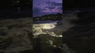 Kayaker crashes hard #whitewaterkayaking #kayaking #dashcamcrashes #fishing