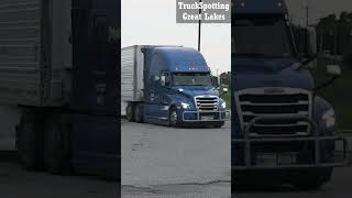 #shorts Blue Freightliner At Truck Stop #freightliner #trucks