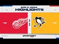 NHL Highlights | Red Wings vs. Penguins - April 11, 2024