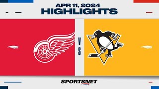 NHL Highlights | Red Wings vs. Penguins - April 11, 2024