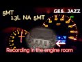 【Engine room sound】(ge6)  JAZZ  acceleration test,cruise engine RPM,up to max speed.HONDA【ASMR】