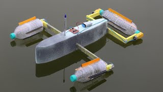 BOAT FROM PLASTIC BOTTLES - DIY Recycling Plastic Bottles Boat