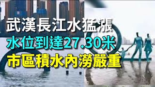 武漢長江水猛漲，7月7日7時，長江漢口武漢關水位到達27.30米的警戒水位；市區積水內澇嚴重 #天災人禍| #大紀元新聞網