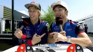 Toro Rosso's Brendon Hartley and Pierre Gasly | Grill the Grid: Truth or Lie?