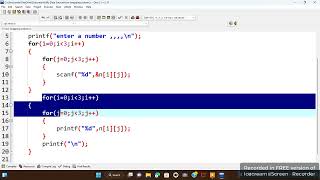 swapping row and column in c programming