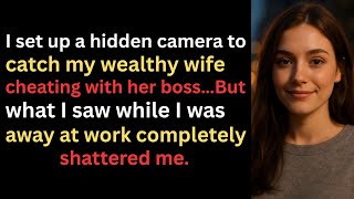 I set up a hidden camera to catch my wealthy wife cheating with her boss…But what I saw while.......