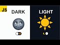 Light To Dark Mode Theme Toggle With JavaScript || JavaScript Project for Beginners