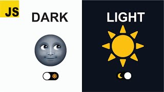 Light To Dark Mode Theme Toggle With JavaScript || JavaScript Project for Beginners