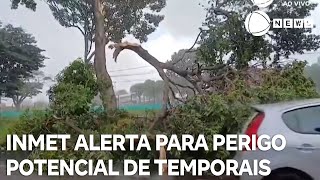 Inmet alerta para perigo potencial de chuvas intensas