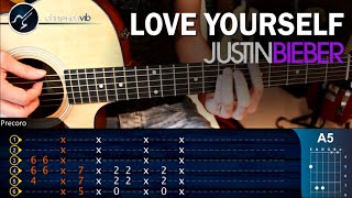 Como tocar LOVE YOURSELF en Guitarra | Justin Bieber VERSION ORIGINAL