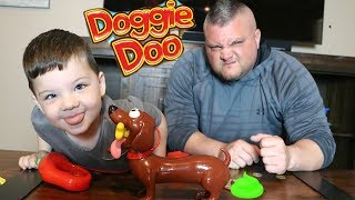 Caleb and Daddy Play Doggie Doo Family Fun Game For Kids