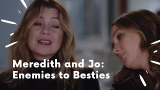 Meredith and Jo going from comedic enemies to besties