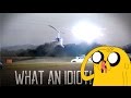 Robinson R44 Accident - Blind pilot almost kills bystanders  (Short version)