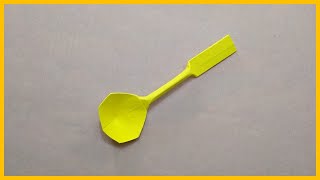 Origami Spoon Tutorial | Hướng dẫn gấp cái thìa bằng giấy | Tuan Bo TubeHD